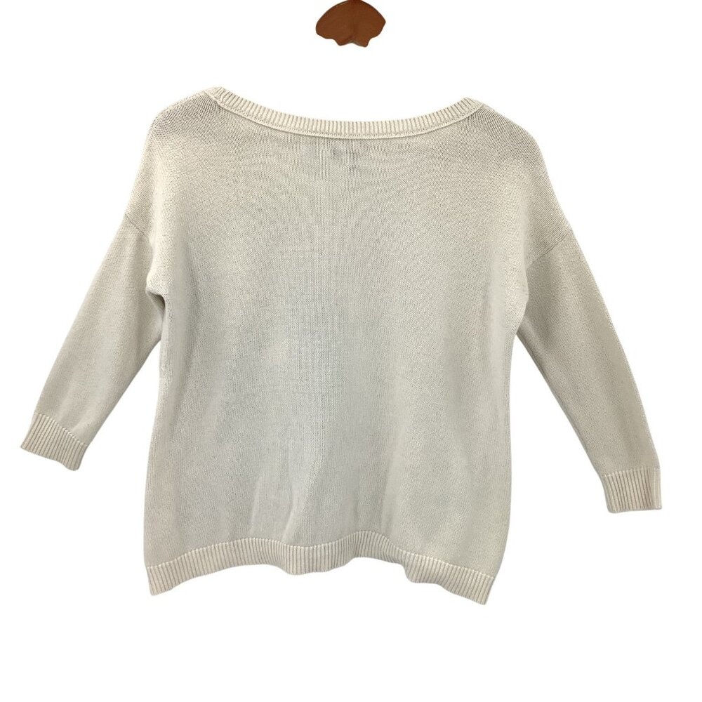 American Eagle Outfitters Women's Cream Black Penguin Knit Sweater Small - Picture 5 of 5